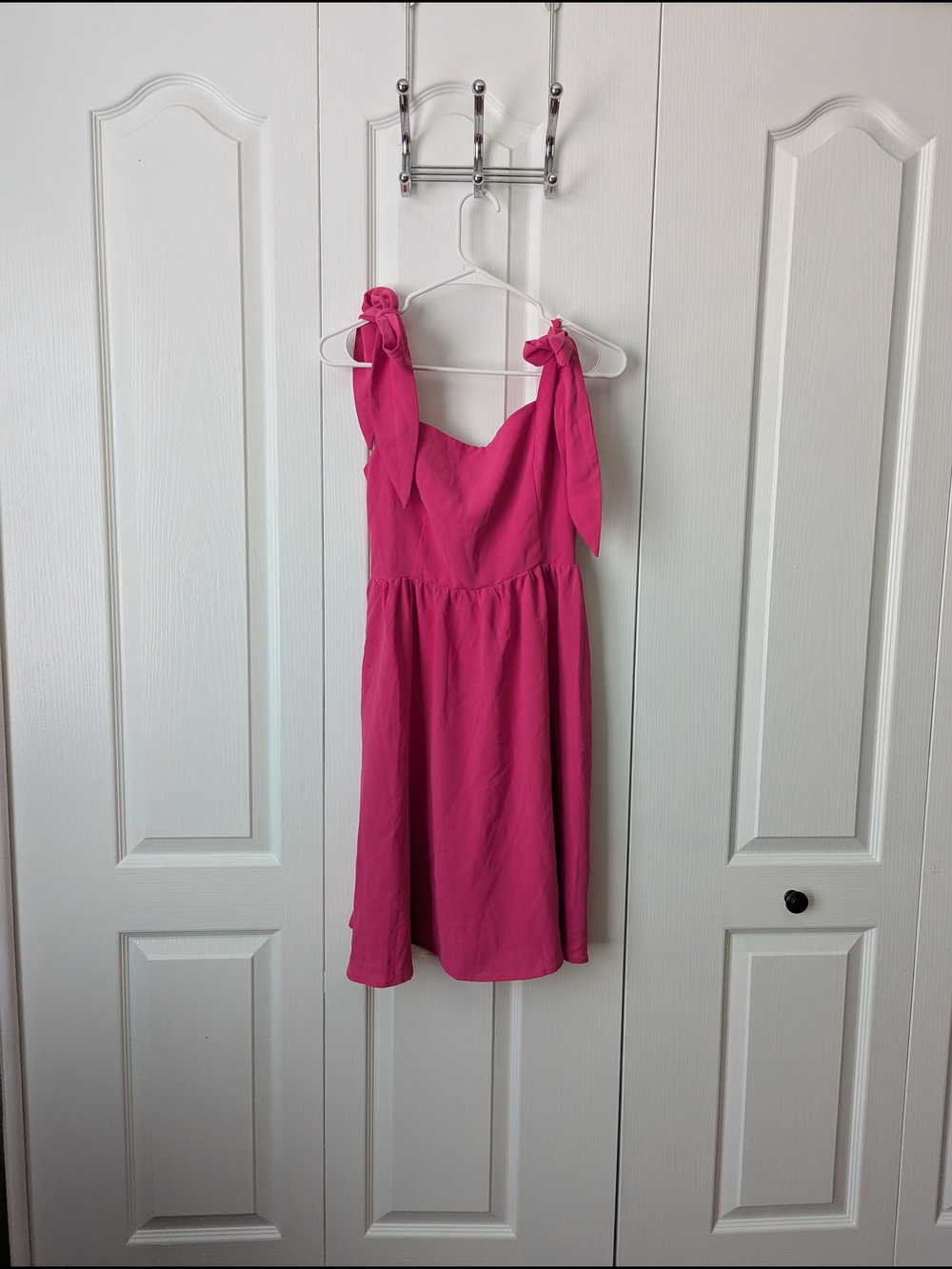 Women's Tie-Shoulder Pink Dress